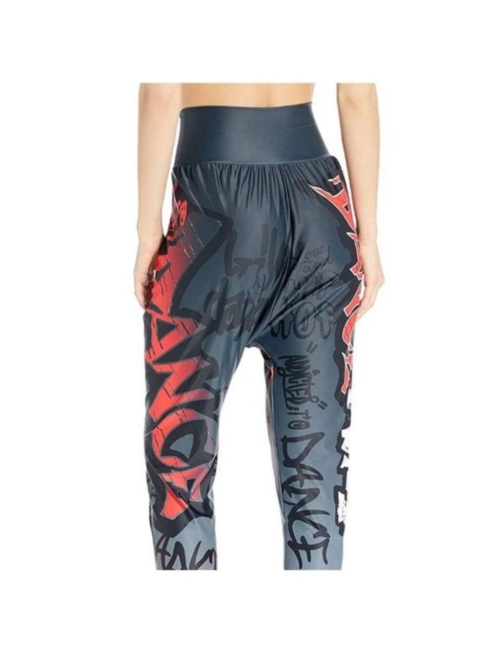 Gia Mia Hip Hop Dance Jogger Graffiti Spray Paint Pant Size Medium NWT - Picture 2 of 14